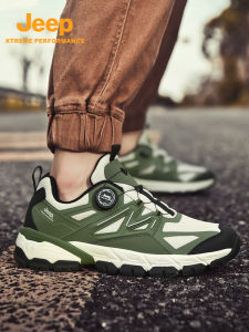 Jeep | Jeep Mens Outdoor Hiking Shoes Anti-slip Mountain Climbing Shoes Wear-resistant Shock-absorbing Casual Fashionable Shoes