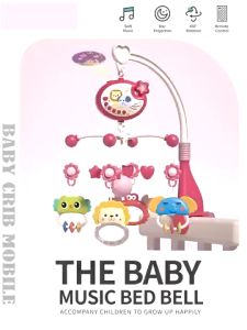 NODIA Crib Bell Toy/ Musik Multifungsi Rotasi Tempat Bell Samping Tempat Tidur/ Mainan Bayi Yang Baru Lahir Menenangkan/Bayi Remote Control Bed Bells/Crib Hanging Toys/Mainan Tidur Bayi