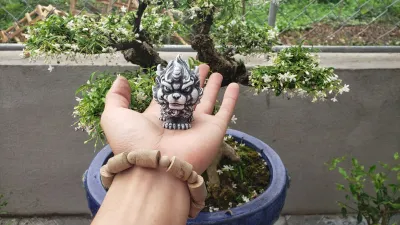 TƯỢNG KỲ LÂN phụ kiện trang trí tiểu cảnh non bộ bể cá...