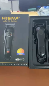 Hiena Hair Clippers All Metal HYN-235 Hair Cutting Machine Professional Rechargeable Electric Hair Trimmer Cordless Hair Clipper with LED Display