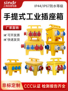 Waterproof Plastic Mobile Socket Box Construction Site Inspection Power Distribution Box Outdoor Indoor High Low Voltage 4 Circuit