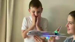 Airplane Toy with Bump & Go Flashing Lights & Sounds - For Boys & Girls Age 3-12