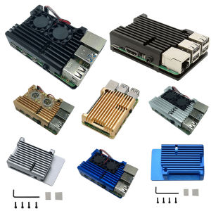 Aluminum Alloy Laptop Case Open Frame Heat Dissipation Shell Compatible with Raspberry Pi High-Quality Cooling Cover for Computer Accessories