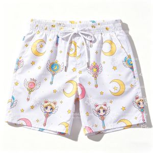 Bandai | Hợp Thời Trang Thủy Thủ Usagi In Quần Short Đi Biển Nhanh Khô Quần Thể Thao Mùa Hè Cho Nữ/Nam Anime Quần Short Thời Trang 2026