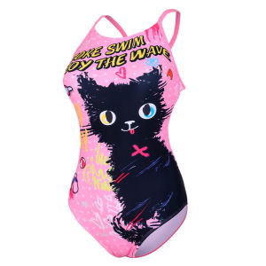 ZOKE | Cartoon Youthful Polka Dot Back Design Womens One-Piece Swimsuit