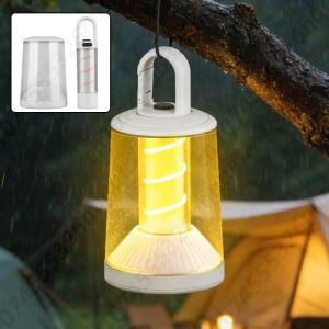 Portable Camping Tent Lantern Rechargeable Dimming Desk Night Light 2-in-1 for Outdoor Travel Home Atmosphere Bright and Durable