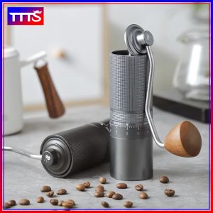 Máy xay cà phê cầm tay Cnc420 Thép Không Gỉ Burr Chính Xác Bên Ngoài Điều Chỉnh ổ bi đôi Định Vị vỏ nhôm Di Động Hướng Dẫn Sử Dụng Máy nghiền hạt cà phê Công Cụ