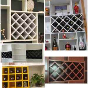 Yisheng | Diamond-shaped Wine Rack Wall Mounted Insertion Wine Shelf European Style Custom