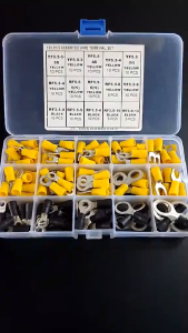 135 PCS Wire Terminal Assorted Ring Type and Fork Type Set Cable Connectors - O Type/Y Type