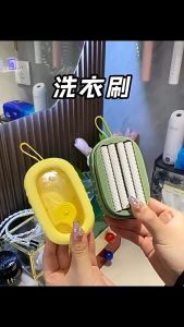 [Ready Stock] 2-IN-1 Multi-function Auto Soap Dispenser Clothes Cleaning Brush Household Laundry Shoes Berus Baju Kasut 多功能洗衣刷滚轮起泡