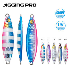 JIGGINGPRO Pebble 20g 30g 40g 60g Metal Jig Slow Pitch Jigs Shore Casting Jigging Lure Saltwater Fishing Lure Artificial Bait