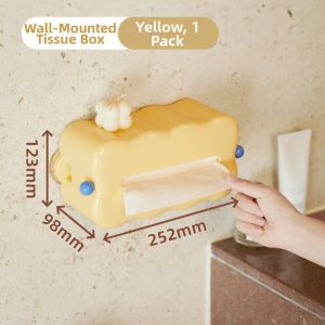 AMU·PIGGY | Luxurious Cream-colored Wall-mounted Tissue Box