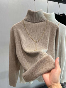 Fashion Knit Sweater 2026 New Style Spring High Neck Integrated Fleece Warm