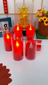 Nến Điện Tử Chạy Pin Tạo Ánh Sáng Như Nến Thật - Đèn Thờ Chạy Pin AA 1.5V - An Toàn Không Sinh Nhiệt