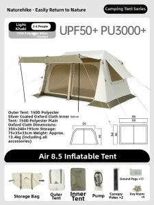 NatureHike | Inflatable Rainproof Sun-Resistant Outdoor Tent