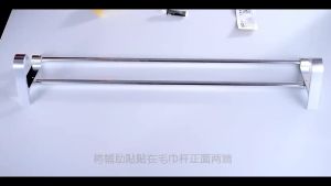 Aluminum Dual Towel Racks With Hook Bathroom Wall-mounted Towel Rack