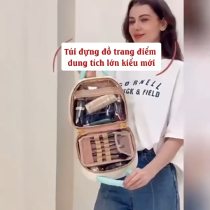 Túi trang điểm dung tích lớn du lịch và chuyến công tác túi vệ sinh cá nhân túi đựng mỹ phẩm