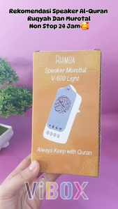 V-600 ( Free Steker ) Speaker Murrotal Ayat Al Quran Quran Surah Rizik Ayaht Zikir Ruqyah List Non Stop Colok Listrik Tanpa Baterai with 24 Jam