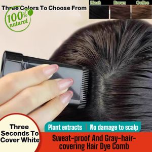 💕100% Natural💕 Pure Natural Hair Dye That Does Not Damage The Scalp / Waterproof And Sweat-proof Hair Dye Comb / Quick Comb Hair Dye / Soft Hair Dye Stick Suitable For Gray Hair