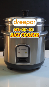 Dreepor  Rice Cooker with Steamer 2/3/4L Food Grade Aluminum Alloy Non Stick Pot Suitable For 1-6 People