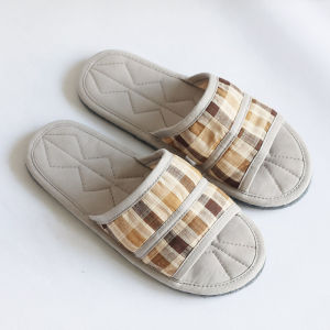 Mens Indoor Cotton Slippers Korean Style Breathable Absorbent Noiseless Home Floor Slides Summer Anti-slip Fabric Slippers