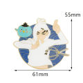 Anime Scissor Seven Brooch Cartoon Character Flying Chicken Badge Lapel Pin Metal Enamel Accessories Jewelry Cosplay Gifts. 