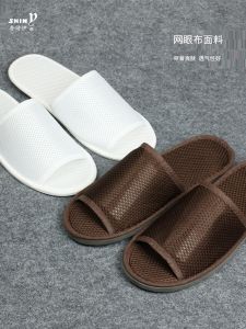 Disposable Mesh Cloth Slippers for Hotel Use Summer Home Use Bathing Allowed Customizable Design Normal Specification Toeless