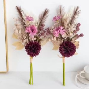 Artificial Flowers Silk Ditch Reed Chrysanthemum Wedding Bridal Bouquet Diy Gifts Home Vase Festival Outdoor Garden Arch Decora