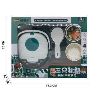 ของเล่นเด็ก ชุดหม้อหุงข้าว(มี 2 สีให้เลือก) THREE SQUIRRELS MINI RICE COOKER（00039）