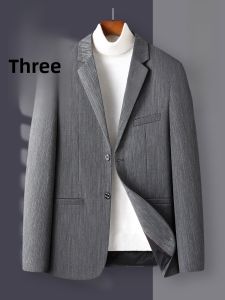 ROMON | Lormen Mens Casual Business Suit Jacket Stylish Iron-Free Single-Breasted Coat Spring Autumn New Korean Version