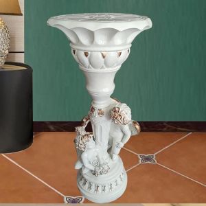 Living Room European Style Jardiniere Roman Column Pastoral American Green Radish Flower Rack Flower Rack Balcony Phone Rack