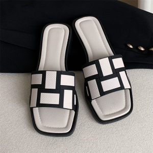 Thin Strip Flat Shoe Womens Summer Fashion Fairy Style Outdoor Slippers Anti-Slip Soft Bottom Ideal For Beach Vacation