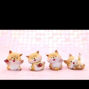 Pajangan Hiasan Meja Kartun Anjing Shiba Inu Ornament Lucu Dekorasi Mobil