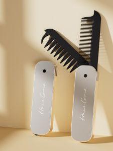 Portable Travel Hair Comb Womens Wide Tooth Dense Styling Comb Foldable Two-In-One Hairdressing Tool for Men And Women