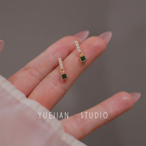 Elegant Mini Pearl Emerald Ear Cuff Womens Fashion Jewelry Simple Luxury YUEJIAN Qingmei Ear Studs Heart Shape