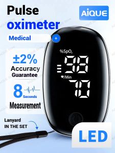AiQUE LED Fingertip Pulse Oximeter Medical Digital  Blood Oxygen Saturation Meter Oximetro Finger SPO2 PR Monitor  Adult Child