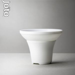 JOTO | Ceramic Tea Strainer Sweet White Porcelain Fine Mesh Tea Accessory