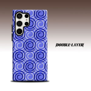 Purple Concentric Swirl For Samsung Galaxy S26 S25 S24 A56 A36 Dual Layer Luxury Fashion Full Lens Protective Case