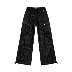 SMFK | Lightning Design Cord Drawn Loose Multi-Pocket Sport Pants