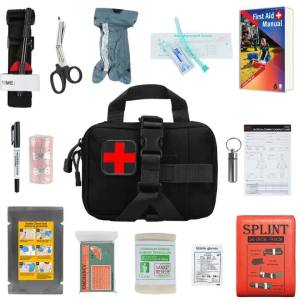 IFAK Trauma Kit First Aid Medical Pouch Emergency Tourniquet Chest Seal Survival Gear Equipment with Molle Car Travel Hiking