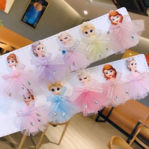 Sofia Anna Đầm Công Chúa Kẹp Bé Chăn Kẹp Acrylic Phụ Kiện Tóc Trẻ Em Elsa Frozen Chủ Đề Kẹp Tóc Phong Cách Hoạt Hình
