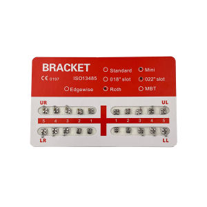 PIORPOY 1Pack Orthodontic Brackets Mini Metal Standard Roth MBT Slot 0.022 Hooks 345 Dental Metal Braces Ortodoncia Material