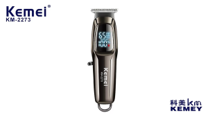 Kemei KM-2273 Electric Hair Clipper with LED Display Professional Hair Trimmer 0mm Carving Hair Clipper Rechargeable Trimmer