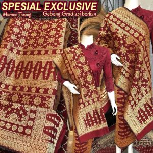 SUPER MEWAH DAN TERLARIS Exclusive Songket Lepus Berlian Gradiasi Grade A Songket Tenun Palembang Asli/ Songket Palembang Asli