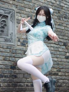 New Chinese Style Cheongsam Dress Halloween Christmas Cosplay Uniform Soft Girl Maid Skirt Short Cheongsam Daily Wear