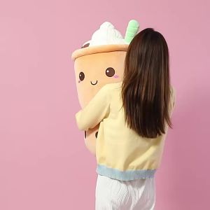 Cawan Teh Susu Amat Lembut Selebriti Internet Bantal Gadis Atas Katil Peluk Bantal Tidur Sofa Bantal Sandaran Tingkap Terapung Bantal Comel Bantal Pinggang