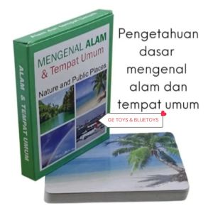 GAZ TOYS FLASH CARDS PENGETAHUAN DASAR MENGENAL ALAM DAN TEMPAT UMUM ALAT TERAPI WICARA