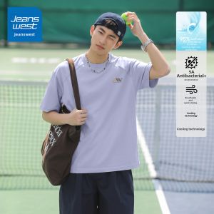 Jeanswest | Moisture Wicking 5-Antibacterial Sunscreen Ice Silk Five-Sleeve T-shirt