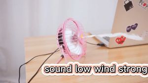 HELDL usb mini fan Metal Design 4inch Office Mute Dormitory Fan Cable 360 Degree Adjustable Angle Cooling Desk Fan