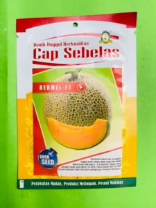 Benih Melon REDMEL F1 kemasan 10gram dari Cap Sebelas F